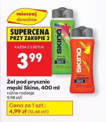 Żel pod prysznic męski Skino, 400 ml promocja w Biedronka