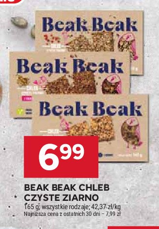 Chleb czyste ziarno naturalny Beak beak promocja w Stokrotka