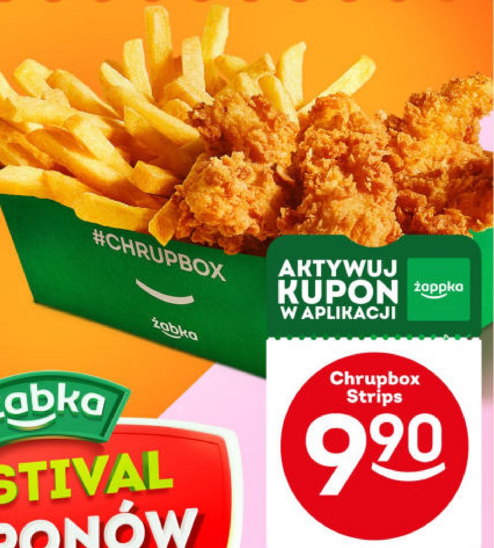 Chrupbox frytki + stripsy z kurczaka Żabka cafe promocja w Żabka