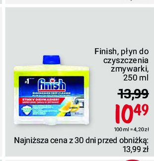 P艂yn do zmywarek lemon Finish do czyszczenia zmywarek promocja