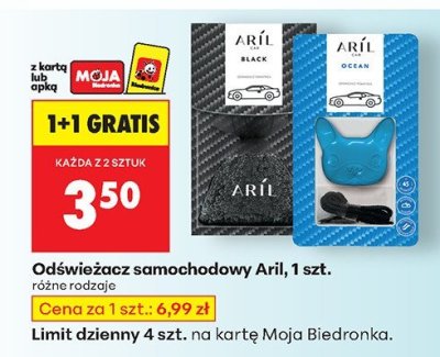 Odświeżacz samochodowy Aril promocja w Biedronka