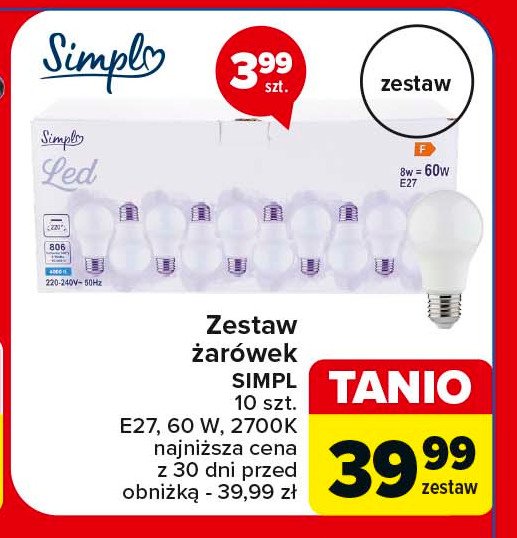 Żarówki Simply promocja