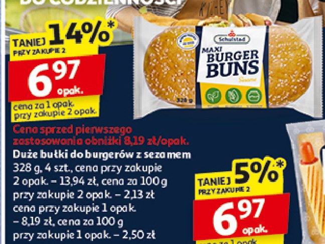 Bułka hamburger maxi Schulstad promocja w Auchan