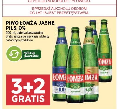 Piwo Łomża Jasne, Pils 0% promocja w Stokrotka