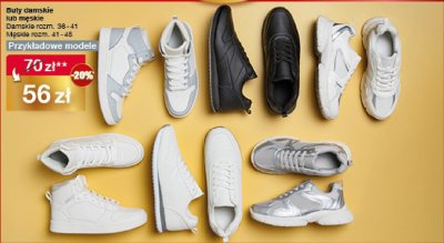 Buty sportowe damskie lub męskie promocja w Woolworth