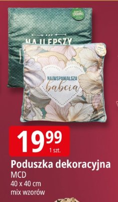 Poduszka dekoracyjna MCD 40 x 40 cm mix wzorów promocja w Leclerc