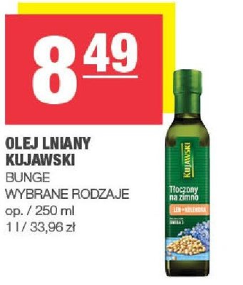 Olej lniany Kujawski Bunge promocja w SPAR