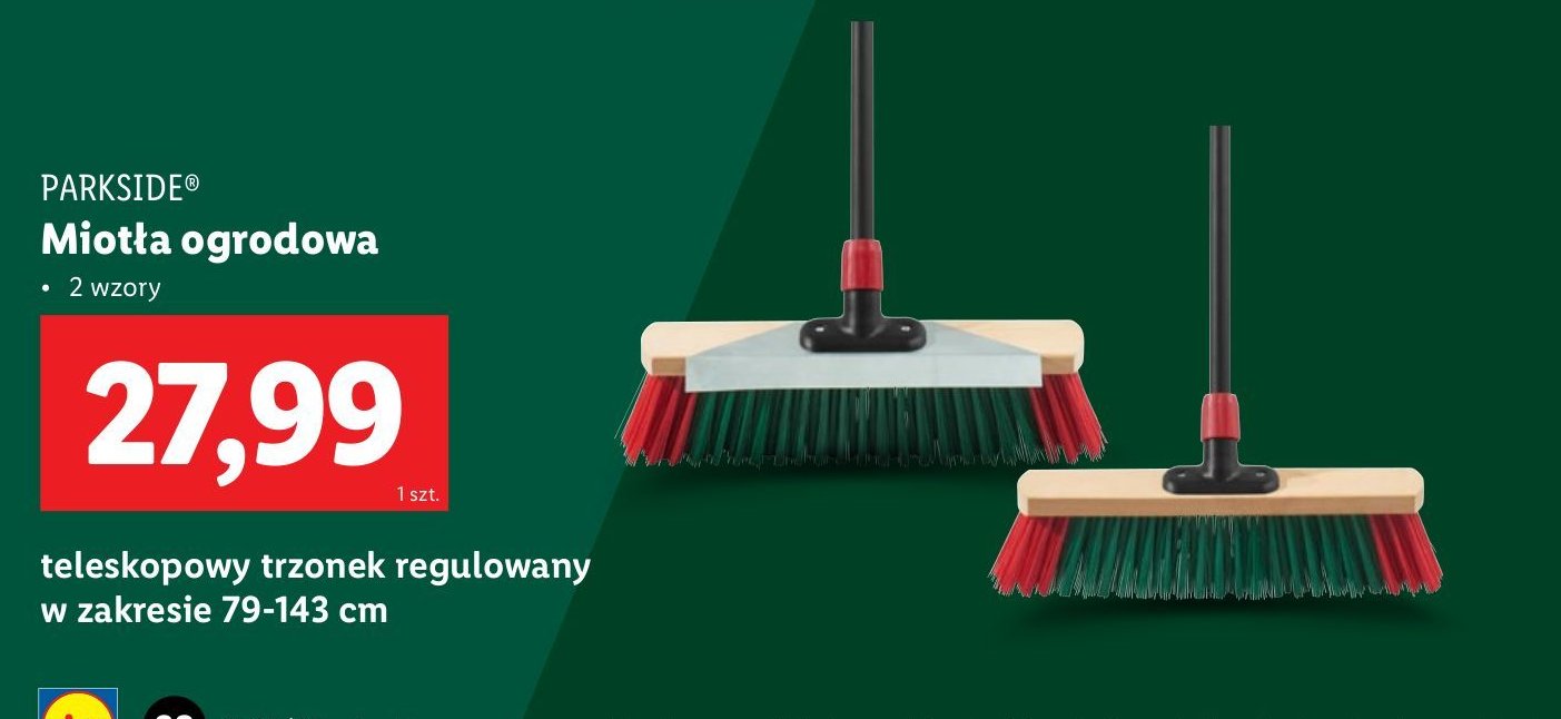 Miotła Parkside promocja w Lidl