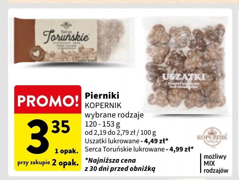 Pierniki serca toruńskie Kopernik promocja w Intermarche