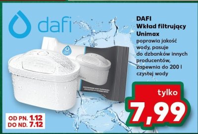 Wkład filtrujący Unimax DAFI promocja w Kaufland