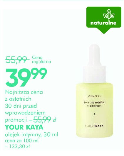 Olejek intymny Your kaya promocja w Super-Pharm