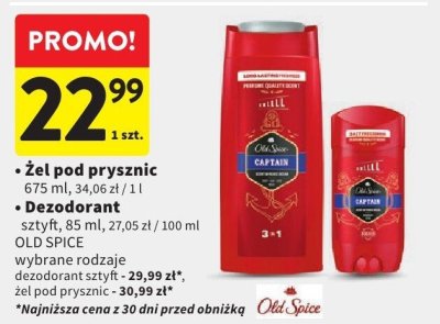 Dezodorant sztyft OLD SPICE wybrane rodzaje promocja w Intermarche