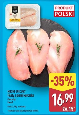 Filety z piersi kurczaka  promocja w Aldi