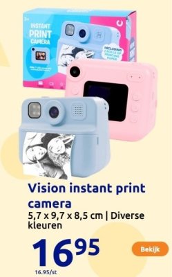 Vision instant print camera Diverse kleuren promocja w Action