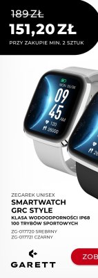 Smartwatch  zegarek męski GRC STYLE srebrny ZG-017720 promocja w Briju