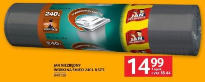 Worki na śmieci Jan Niezbędny 240l 8szt promocja w Selgros