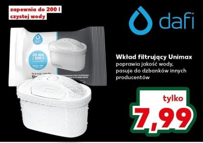 Wkład filtrujący Unimax Dafi promocja w Kaufland