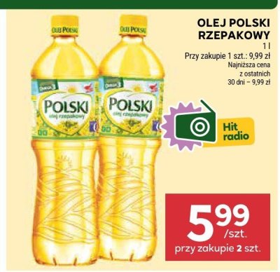Olej polski rzepakowy 1l promocja w Stokrotka