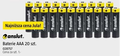 Baterie AAA anslut 20 szt. promocja w Jula