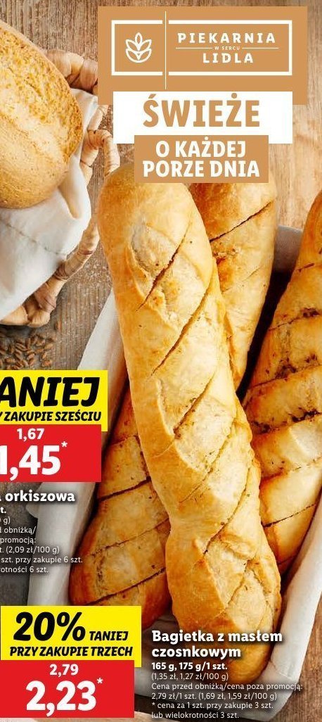 Bagietka czosnkowa PIEKARNIA W SERCU LIDLA promocja