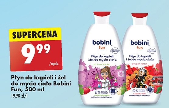 Płyn do kąpieli i żel do mycia ciała jabłuszko Bobini fun promocja