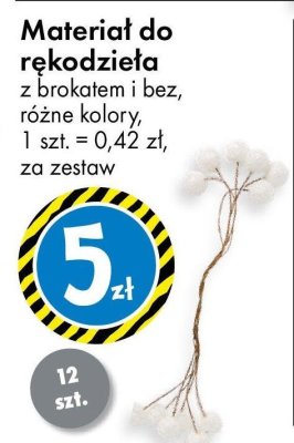 Materiał do rękodziela z brokatu i bez różne kolory promocja w Tedi