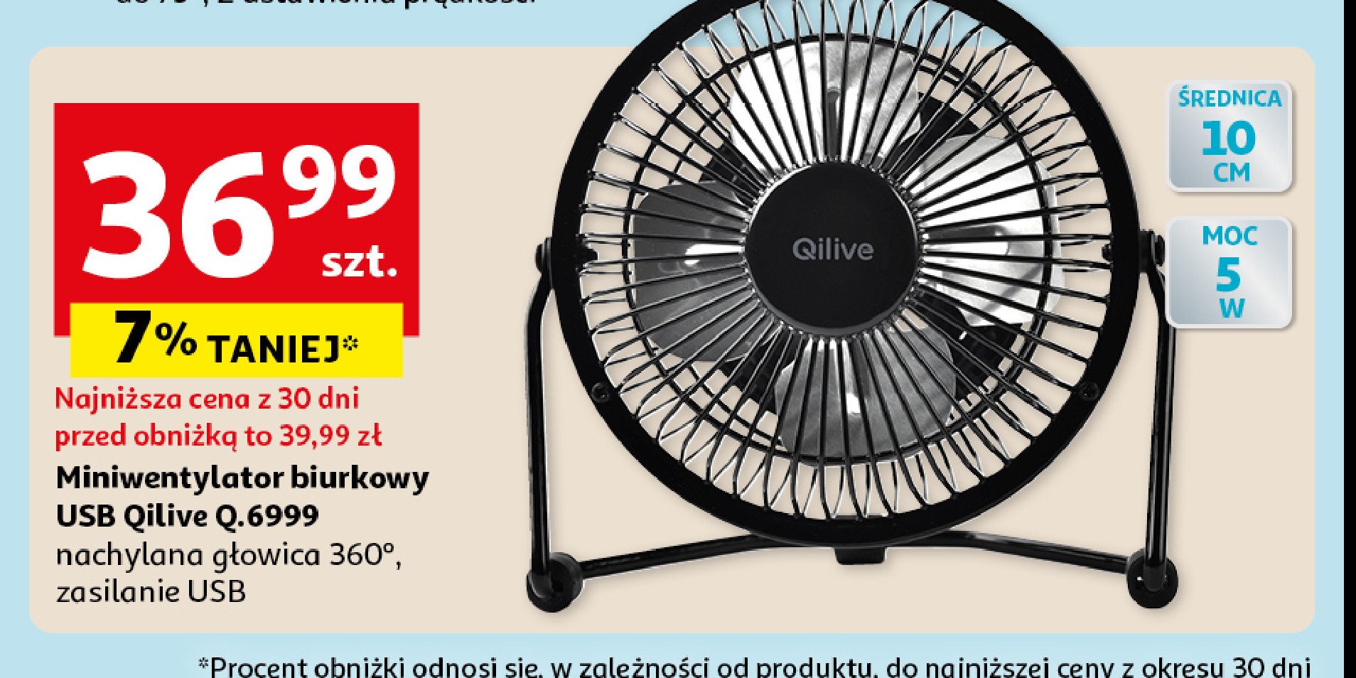 Wentylator mini q.6999 Qilive promocja