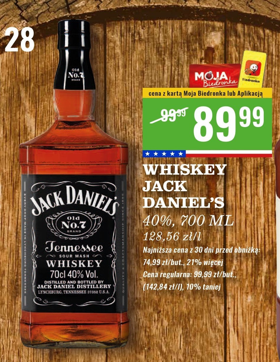 Whiskey Jack daniel's old no. 7 promocja w Biedronka