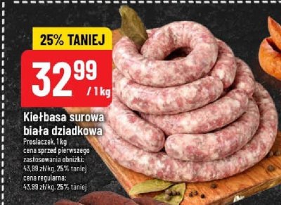 Kiełbasa surowa biała dziadkowa Prosięczek promocja w POLOmarket