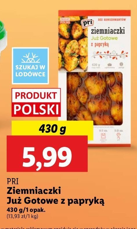 Ziemniaczki już gotowe z papryką Pri promocja