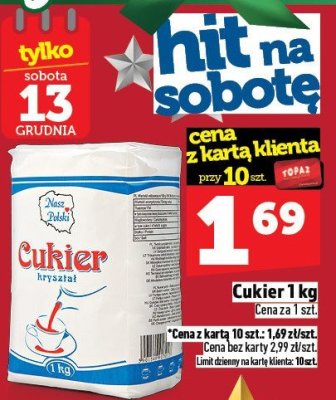 Cukier kryształ 1kg promocja w TOPAZ