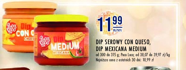 Dip salsa con queso Poco loco promocja