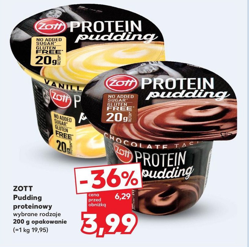 Pudding wanilia Zott protein promocja