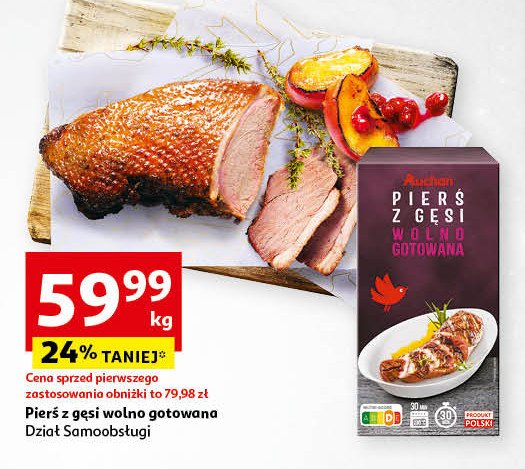 Pierś z gęsi wolno gotowana Auchan promocja w Auchan