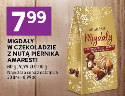 Migdały w czekoladzie z nutą piernika Amaresti promocja w Stokrotka