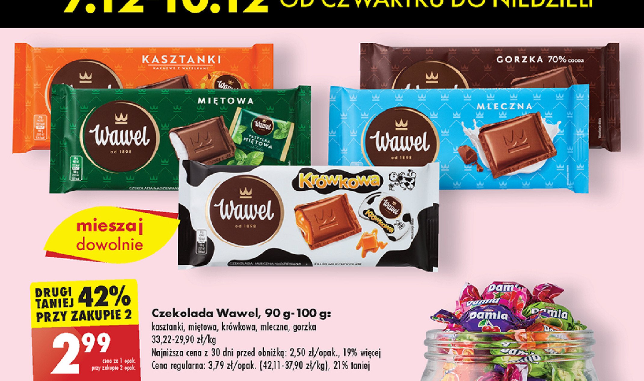 Czekolada gorzka bez cukru 70 % kakao Wawel gorzka promocja