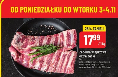 Żeberka wieprzowe extra paski POLOmarket promocja w POLOmarket