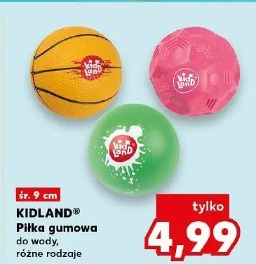 Piłka gumowa 9 cm Kidland promocja
