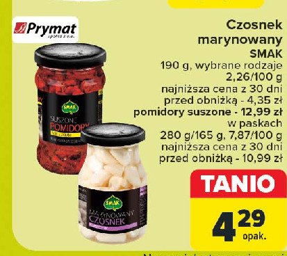 Pomidory suszone w oleju Smak promocja