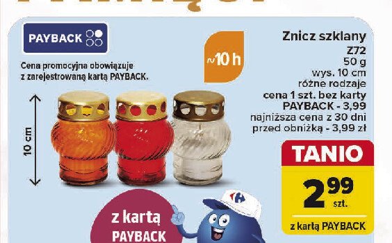 Znicz szklany z72 promocja