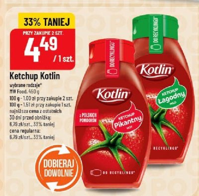Ketchup Kotlin łagodny pikantny promocja w POLOmarket