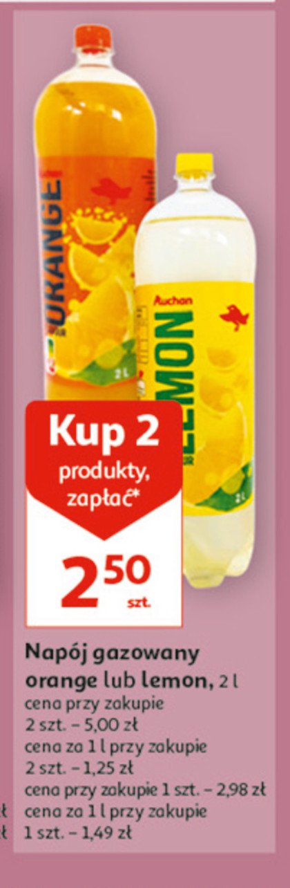 Napój lemon Auchan promocja