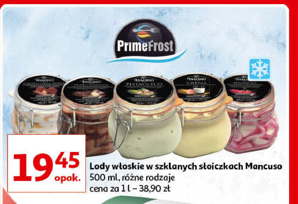 Lody włoskie w słoiku carmel cookie crunch Mancuso gelati promocja w SPAR