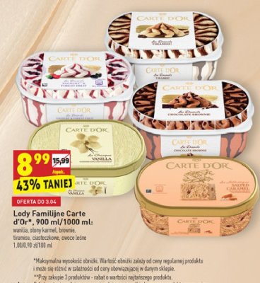 Lody yoghurt & forest fruit Algida carte d'or les desserts promocja
