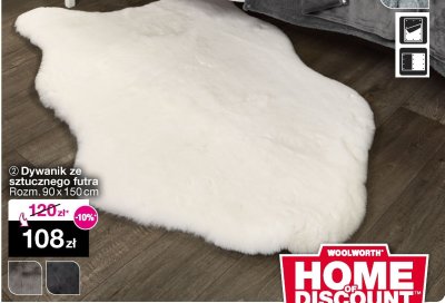 Dywanik ze sztucznego futra Rozm. 90x150cm promocja w Woolworth
