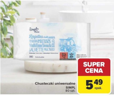 Chusteczki uniwersalne 80 szt. Simpl promocja w Carrefour