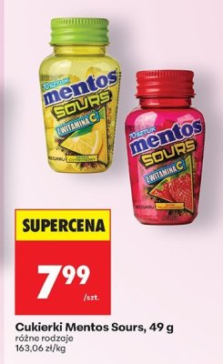 Cukierki Mentos Sours, 49 g promocja w Biedronka