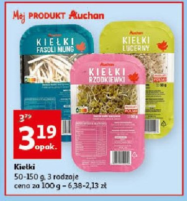 Kiełki rzodkiewki Auchan różnorodne (logo czerwone) promocja