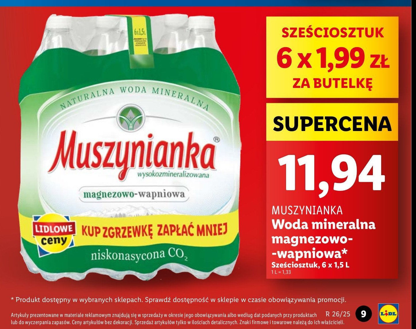 Woda niegazowana Muszynianka promocja