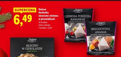 Herbatka Deluxe Herbatka owocowo-ziołowa w piramidkach promocja w Lidl